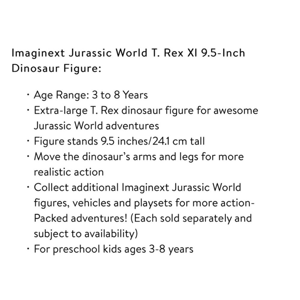 Imaginext XL Jurassic World Camp Cretaceous T-Rex Dinosaur - Picture 8 of 8